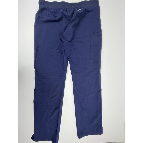 FIGS Technical Collection Scrub Pants Women's L Tall Navy Blue Drawstring - Picture 2 of 7